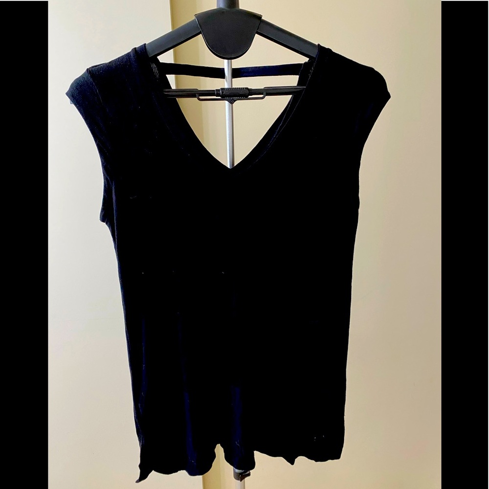 Bordeaux brand black cotton top.  Anthropologie.  NWT